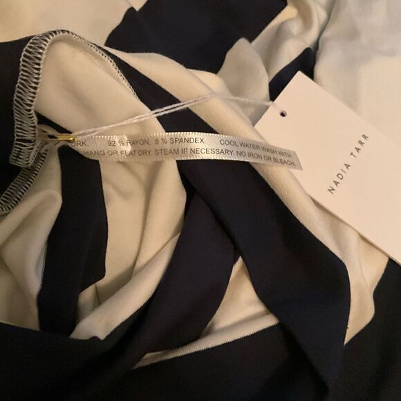 NWT  Striped Convertible Stretch Jersey Strapless Maxi Dress XS S M L One Size - Picture 10 of 11